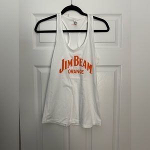 Women’s Jim Beam Orange Tank top .. White ..Size S. New